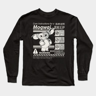 Gremlins Gizmo Warning Label Dks Long Sleeve T-Shirt